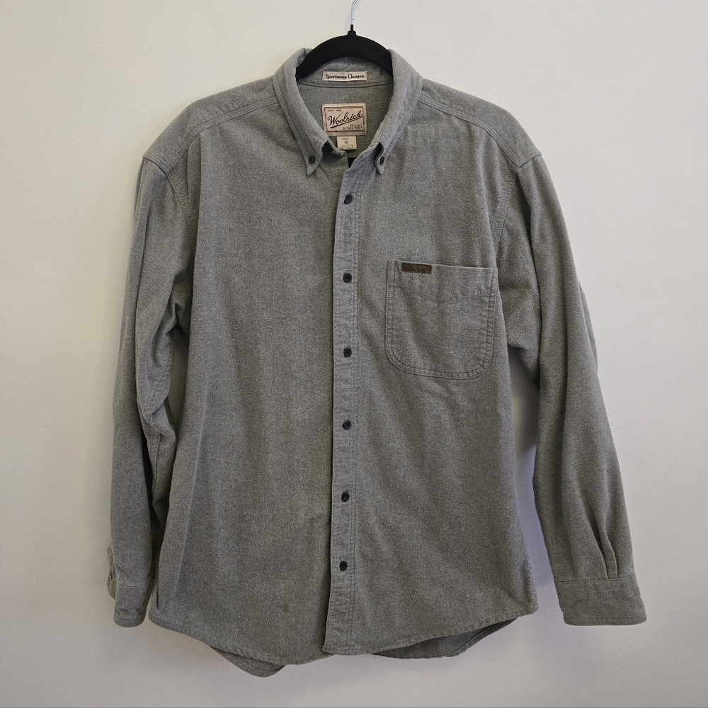 3/$30 Woolrich Cotton Long-Sleeve Button-Down Shirt Size M